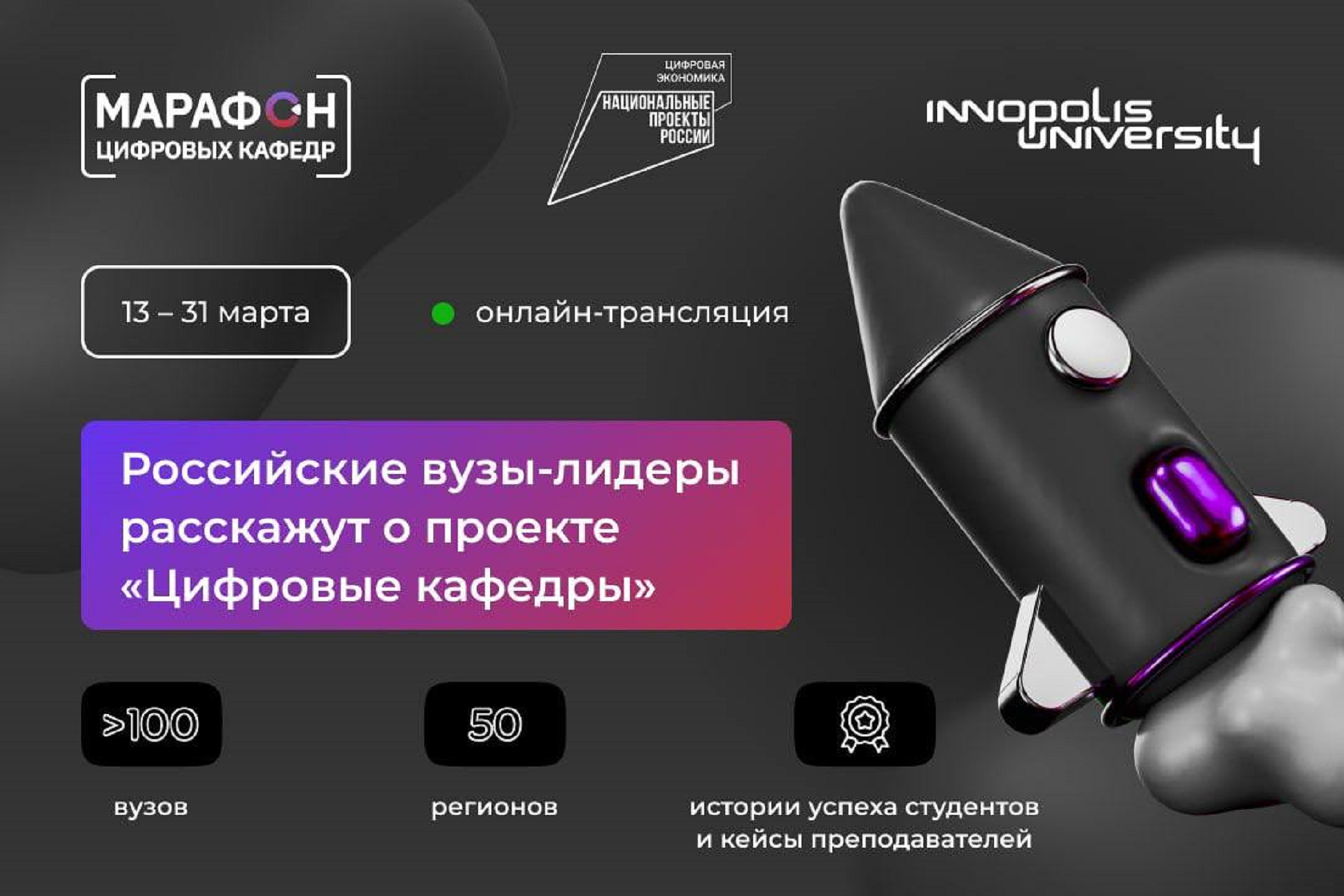 111 российских вузов расскажут о работе своих «цифровых кафедр» 111 российских вузов расскажут о работе своих «цифровых кафедр»